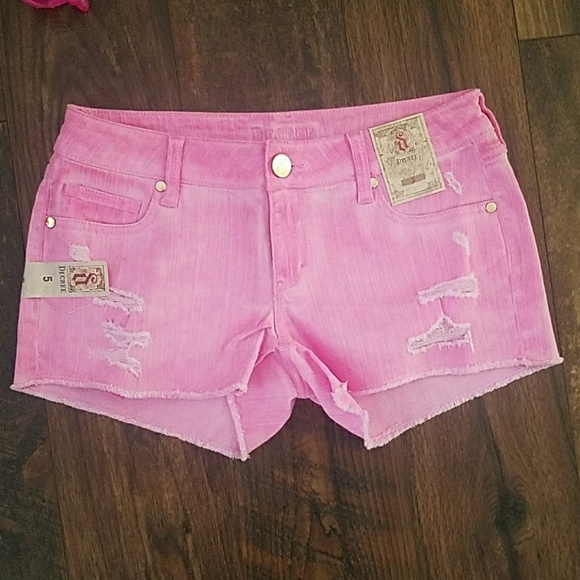 Hot Pink Jean Shorts - Picture 1 of 2